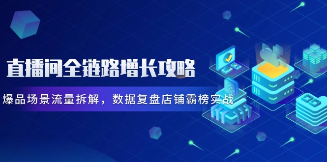 直播间全链路增长攻略，爆品场景流量拆解，数据复盘店铺霸榜实战-好运多多
