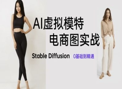 AI虚拟模特电商图实战，AI绘画Stable Diffusion 0基础到精通-好运多多