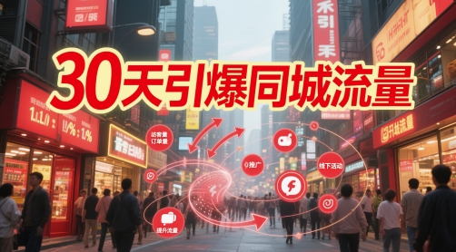 30天引爆同城流量:团购篇 认知篇 流量篇 来客篇 达人篇 老板人设IP篇 投流篇-好运多多