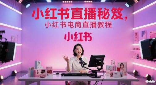 小红书直播秘笈，小红书电商直播教程-好运多多