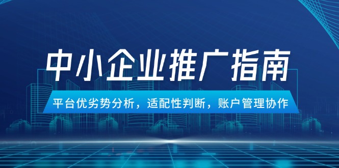 中小企业竞价推广指南,平台优劣势分析,适配性判断,账户管理协作-好运多多