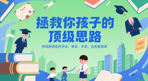 付费文章：拯救你孩子的顶级思路，彻底聊透他的学业、事业、未来，含金量满满-好运多多