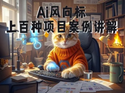 Ai风向标-附100种项目案例玩法-0基础小白到大神ai视频商业应用教学-好运多多