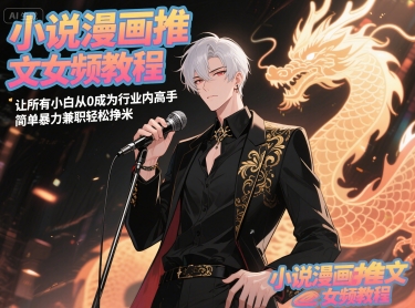 小说漫画推文女频教程，让所有小白从0成为行业内高手，简单暴力兼职轻松挣米-好运多多