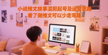 小说推文故事混剪起号及运营思路，看了做推文可以少走弯路-好运多多