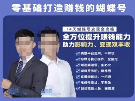 蝴蝶号专栏-视频号运营教程，零基础打造挣钱的蝴蝶号，14天蝴蝶号变现全攻略-好运多多