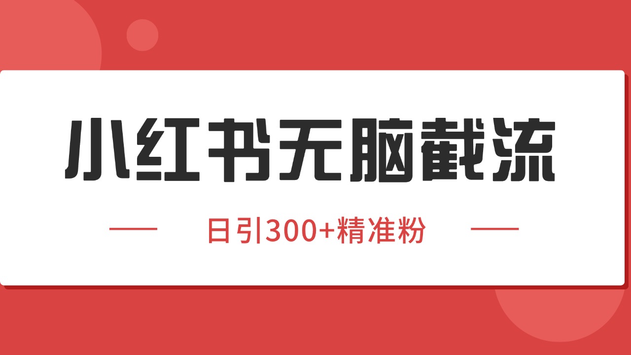 小红书截流同行客源，独家野路子获客玩法 日引200+暴力获客-好运多多