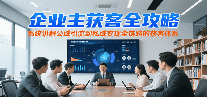 企业主获客全攻略，系统讲解公域引流到私域变现全链路的获客体系-好运多多