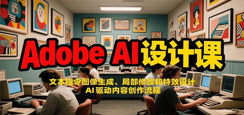 Adobe AI设计课：文本指令图像生成、局部修改和特效设计，AI驱动内容创作流程-好运多多