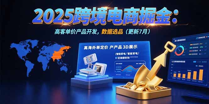 2025跨境电商掘金：蓝海市场定位，高客单价产品开发，数据选品(更新7月-好运多多