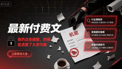 最新付费文：我的这些提醒，的确是透露了太多内幕-好运多多