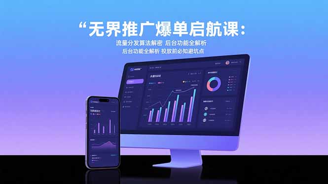 无界推广爆单启航课：流量分发算法解密 后台功能全解析 投放前必知避坑点-好运多多