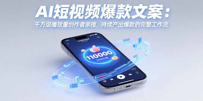AI短视频爆款文案：千万级播放量创作者亲授，持续产出爆款的完整工作流-好运多多