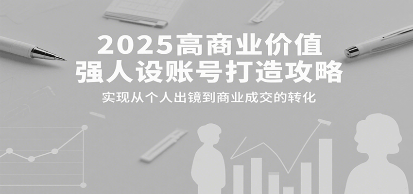 2025高商业价值强人设账号打造攻略，实现从个人出镜到商业成交的转化-好运多多