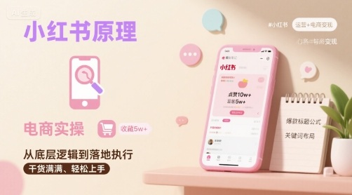 小红书原理以及详细实操流程，小红书电商教程-好运多多