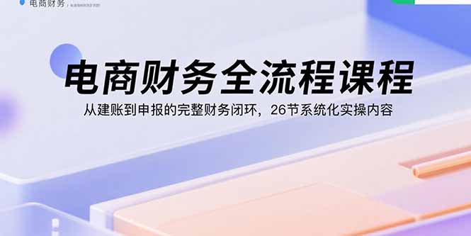 电商财务全流程课程：从建账到申报的完整财务闭环，26节系统化实操内容-好运多多