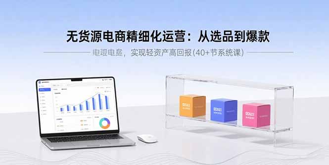 无货源电商精细化运营：从选品到爆款，实现轻资产高回报(40+节系统课-好运多多