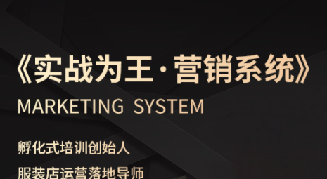 老杨·服装老板必修课《实战为王-营销系统》实现业绩被动式增长-好运多多