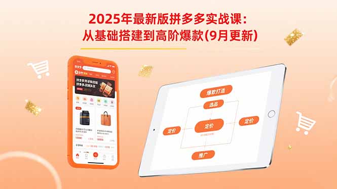 2025年最新版拼多多实战课：从基础搭建到高阶爆款(9月更新-好运多多