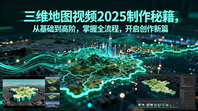 三维地图视频2025制作秘籍，从基础到高阶，掌握全流程，开启创作新篇-好运多多