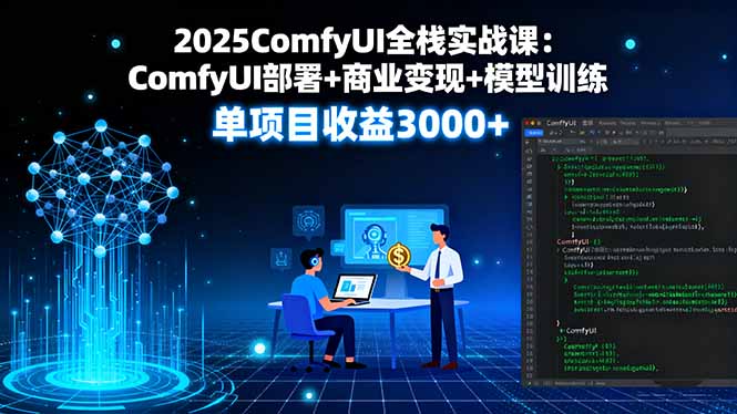2025ComfyUI全栈实战课：ComfyUI部署+商业变现+模型训练，单项目收益3000+-好运多多