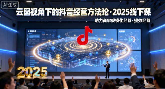 云图视角下的抖音经营方法论，2025线下课，助力商家规模化经营，提效经营(录音+字幕)-好运多多