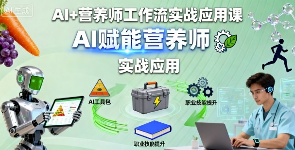AI+营养师工作流实战应用课，AI赋能营养师-好运多多