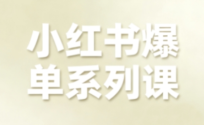 小红书爆单系列课，聚焦小红书电商全链路增长-好运多多