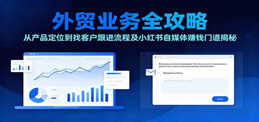 外贸业务全攻略：从产品定位到找客户跟进流程及小红书自媒体赚钱门道揭秘-好运多多