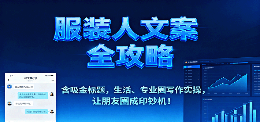 服装人文案全攻略，含吸金标题，生活、专业圈写作实操，让朋友圈成印钞机！-好运多多
