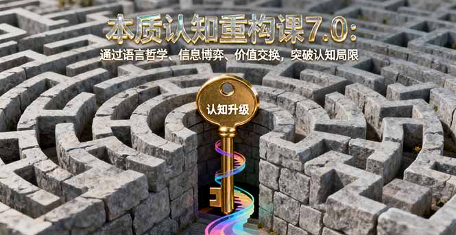 本质认知重构课7.0:通过语言哲学、信息博弈、价值交换,突破认知局限-好运多多