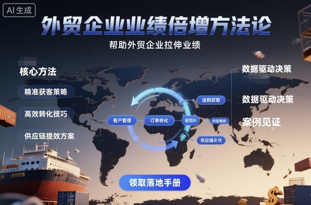 外贸企业业绩倍增方法论，帮助外贸企业拉伸业绩-好运多多