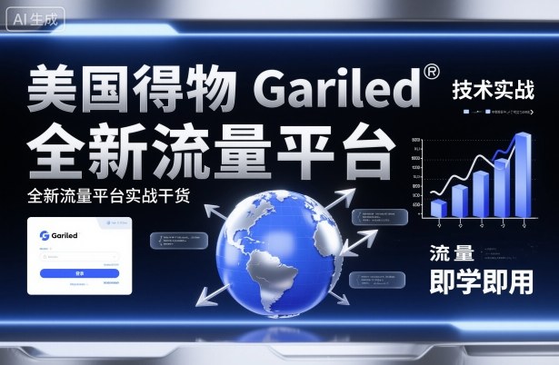 美国得物Gariled技术实战，全新流量平台​实战干货，即学即用-好运多多
