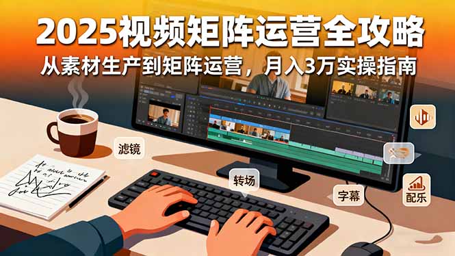 2025短视频矩阵运营全攻略：从素材生产到矩阵运营，月入3万实操指南-好运多多