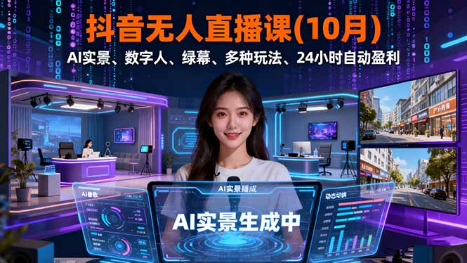抖音无人直播课(10月-好运多多