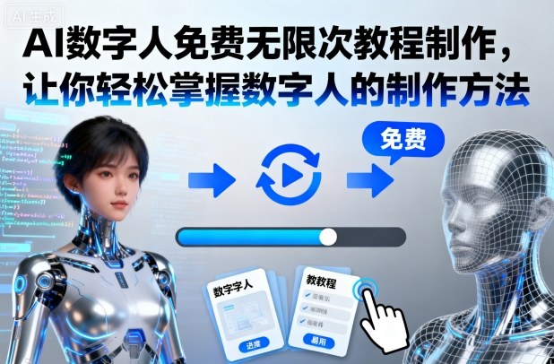 AI数字人免费无限次教程制作，让你轻松掌握数字人的制作方法-好运多多