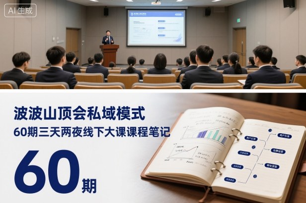 波波山顶会私域模式60期三天两夜线下大课课程笔记(文档)-好运多多