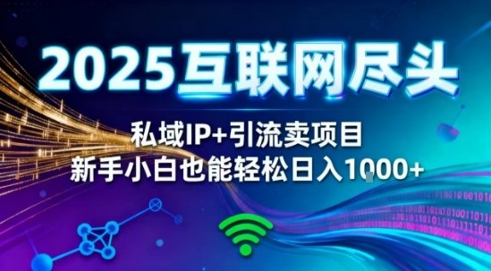 2025网创尽头王炸项目！私域IP+精准引流，新手小白在家躺賺日入1k，零经验也能上手【揭秘】-好运多多