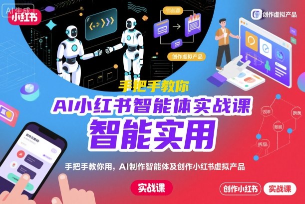 AI小红书智能体实战课，手把手教你用AI制作智能体及创作小红书虚拟产品，提效+内容商业化(更新)-好运多多