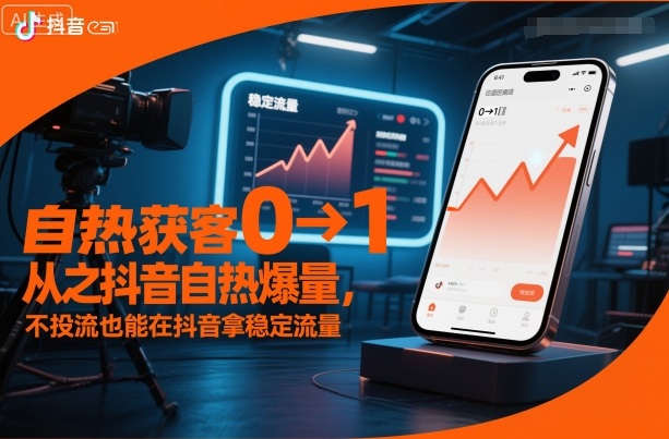 自热获客从0到1之抖音自热爆量，不投流也能在抖音拿稳定流量-好运多多