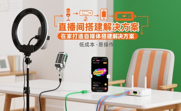 直播间搭建解决方案，在家打造自媒体搭建解决方案-好运多多