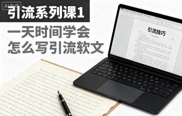 引流系列课1，一天时间学会怎么写引流软文-好运多多