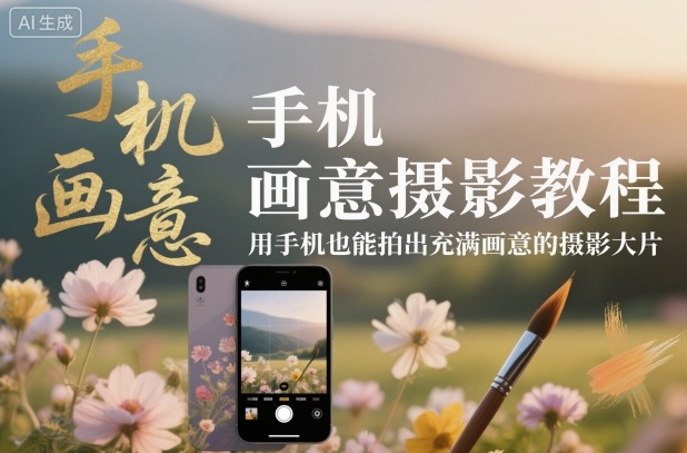 手机画意摄影教程，用手机也能拍出充满画意的摄影大片-好运多多