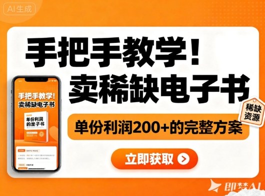 手把手教学！在小红书卖稀缺电子书，单份利润2张+的完整方案-好运多多