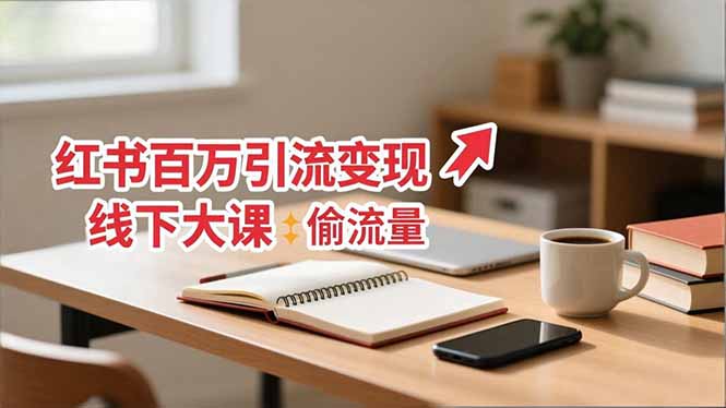 小红书百万引流变现-11月线下大课：分享从0到百万引流路径，手把手教偷流量、拿结果-好运多多