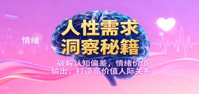 人性需求洞察秘籍，破解认知偏差，情绪价值输出，打造高价值人际关系-好运多多