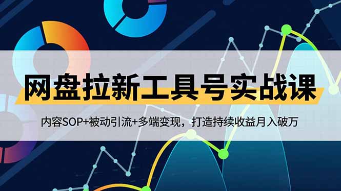 网盘拉新工具号实战课，内容SOP+被动引流+多端变现，打造持续收益月入破万-好运多多