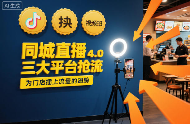 同城直播实操班4.0,三大平台抢流,为门店插上流量的翅膀-好运多多