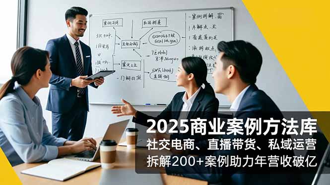 2025商业案例方法库，社交电商、直播带货、私域运营，拆解200+案例助力年营收破亿-好运多多