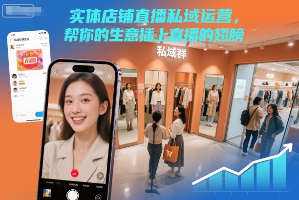 实体店铺直播私域运营，帮你的生意插上直播的翅膀-好运多多